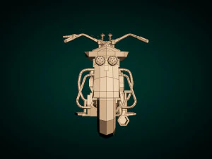 low poly motorcycle 03 3D Model