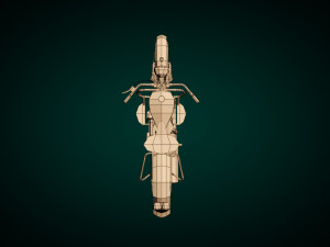 low poly motorcycle 03 3D Model