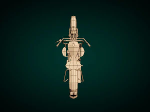 low poly motorcycle 03 3D Model