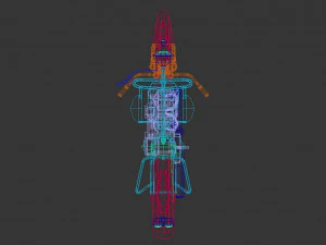 low poly motorcycle 03 3D Model