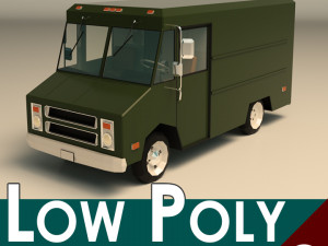 low poly transporter van 03 3D-Modell