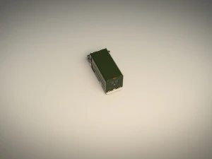 low poly transporter van 03 3D Model