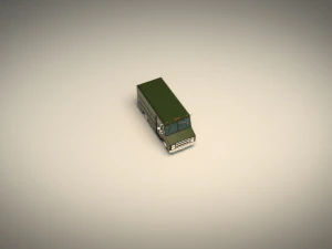 low poly transporter van 03 3D Model