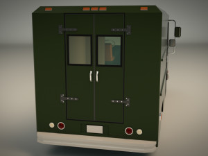 low poly transporter van 03 3D Model