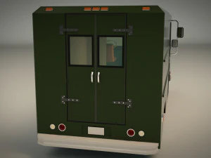 low poly transporter van 03 3D Model