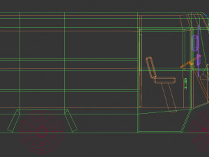 low poly transporter van 03 3D Model