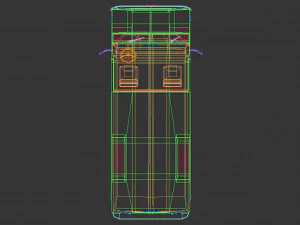 low poly transporter van 03 3D Model