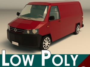 low poly transporter van 04 3D-Modell