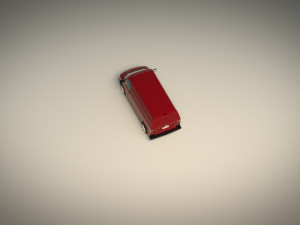 low poly transporter van 04 Model 3D