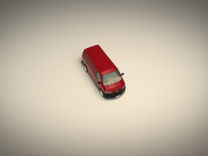 low poly transporter van 04 Model 3D