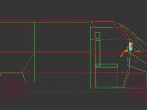 low poly transporter van 04 Model 3D