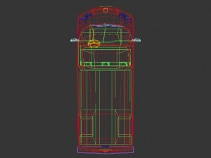 low poly transporter van 04 Model 3D