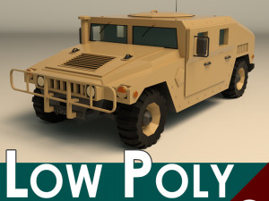 low poly humvee 01 3D Model