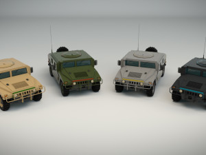 low poly humvee 01 3Dモデル