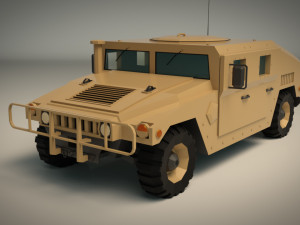 low poly humvee 01 3Dモデル