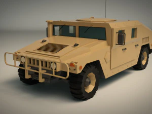 low poly humvee 01 3D Model