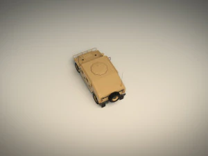 low poly humvee 01 3D Model