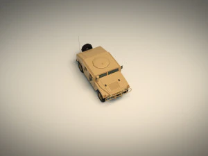 low poly humvee 01 3D Model