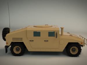 low poly humvee 01 3Dモデル