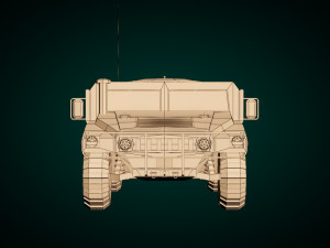 low poly humvee 01 3Dモデル