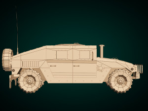 low poly humvee 01 3Dモデル
