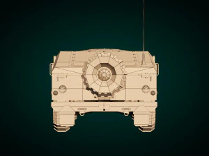 low poly humvee 01 3D Model