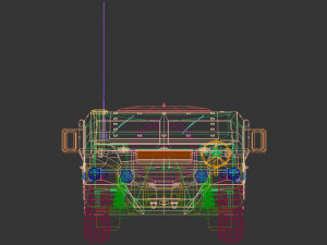 low poly humvee 01 3Dモデル