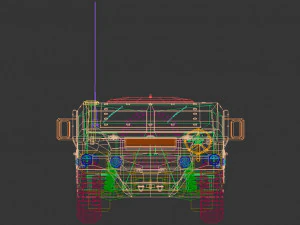 low poly humvee 01 3D Model