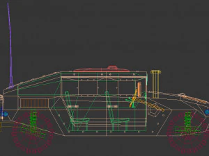 low poly humvee 01 3D Model