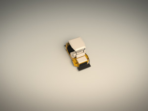 low poly golf cart 3D Model
