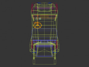 low poly golf cart 3D Model