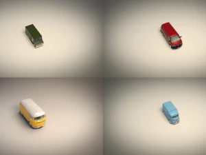 Pakiet van&oacute;w transportowych o niskiej zawartości poli Model 3D