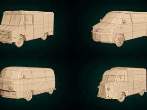 Pakiet van&oacute;w transportowych o niskiej zawartości poli Model 3D