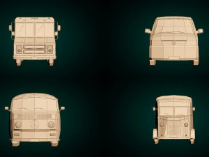 Pakiet van&oacute;w transportowych o niskiej zawartości poli Model 3D