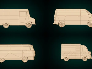 Pakiet van&oacute;w transportowych o niskiej zawartości poli Model 3D