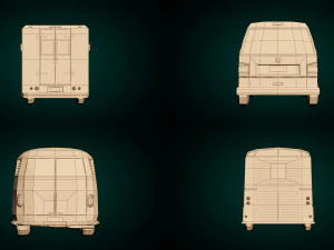 Pakiet van&oacute;w transportowych o niskiej zawartości poli Model 3D