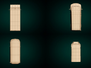 low poly transporter van pack 3Dモデル