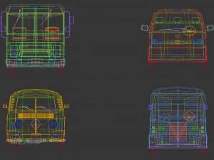 Pakiet van&oacute;w transportowych o niskiej zawartości poli Model 3D