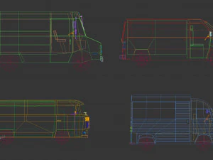 Pakiet van&oacute;w transportowych o niskiej zawartości poli Model 3D