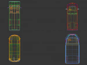 Pakiet van&oacute;w transportowych o niskiej zawartości poli Model 3D