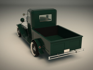 low poly vintage pickup 04 3D 모델