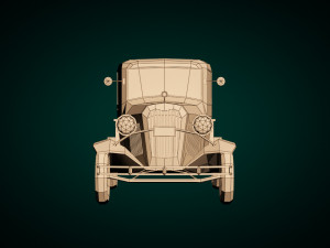 low poly vintage pickup 04 3D 모델