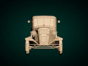 pickup vintage low poly 04 Modello 3D