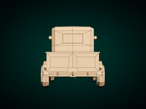 low poly vintage pickup 04 3D 모델