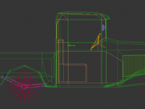 low poly vintage pickup 04 3D 모델