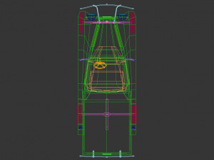 low poly vintage pickup 04 3D 모델