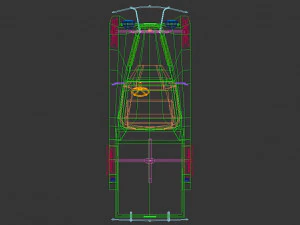 pickup vintage low poly 04 Modello 3D