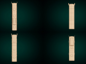 low poly bus pack 02 3D Model