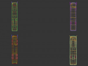 low poly bus pack 02 3D Model