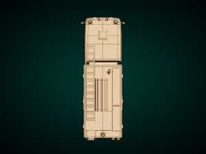 low poly fire truck 02 3D मॉडल